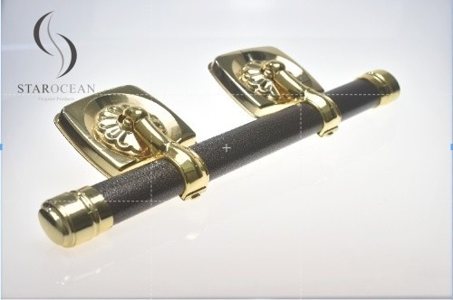 Gold Color Coffin Parts Swing Bar Set dengan Steel Bar/Zamak Lugs Eco Friendly Model.G